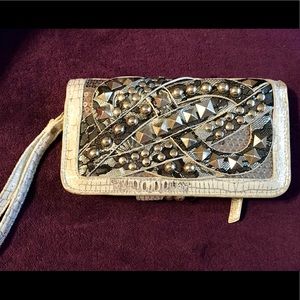 Buckle Studded Wallet/Clutch